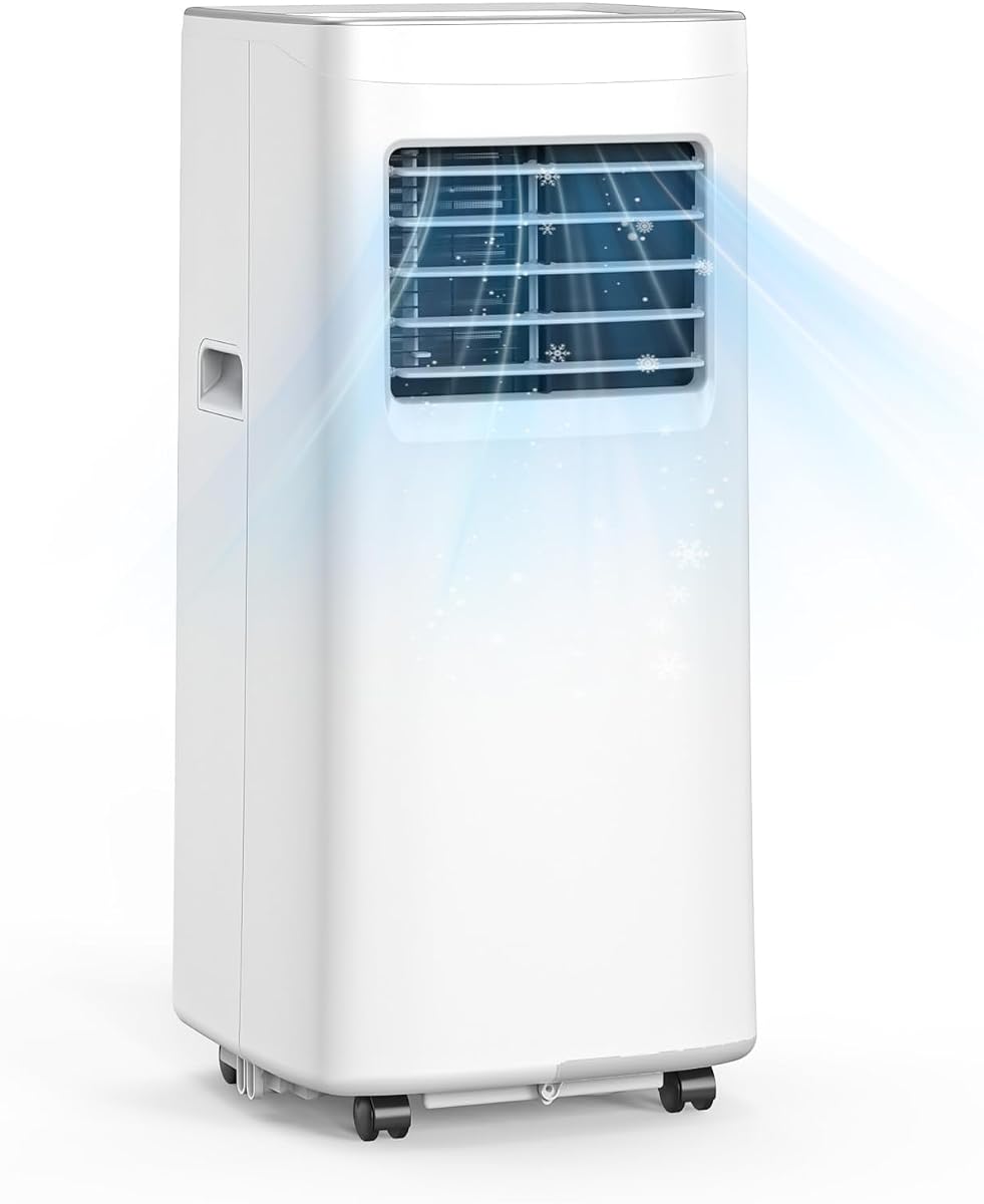 Portable Air Conditioners, 3-in-1 8500 BTU Cooling Unit with Fan & Dehumidifier for Room, Quiet Operation, Cools up to 450 sq.ft, Complete Window Installation Kit for Home Office