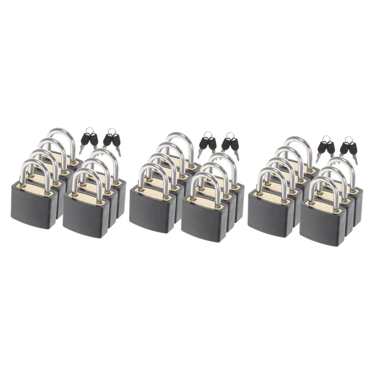 BESTYASH 3set Piccolo Lucchetto Per Valigia Lucchetti Per Armadietti Da Palestra Piccoli Lucchetti Per Valigie Serrature Per Bagagli Valigia Zaino Lucchetti Per Zaini Black Abs 7pcs*3