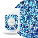 Sprinkle Pop Blue Ombre Sprinkle Mix| Monochromatic Blend of Blues & Navy Blue Sprinkles with White Pops| Undersea Themed Sprinkles Made In USA for Boy Gender Reveal Cakes Cookies Cupcakes Donuts, 2oz