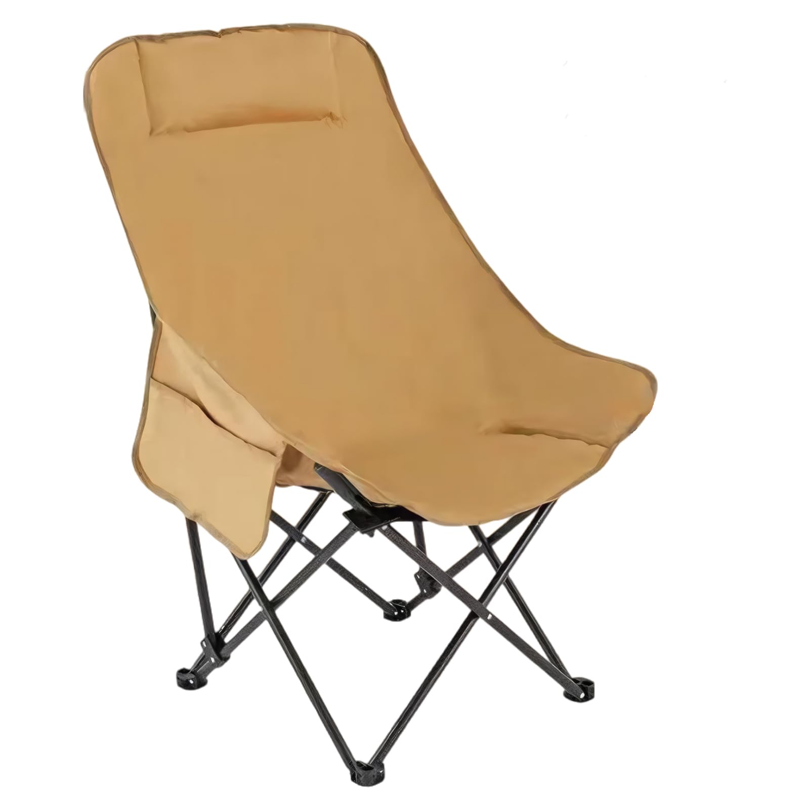 Chaise de pêche pliable en polyester kaki pour la plage