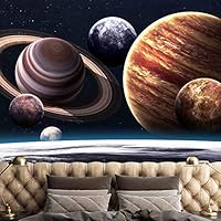 Wall Mural The Beautiful Space World Removable Self-Adhesive Wallpaper Wall Decoration for Bedroom Living Room - 66x96 inches