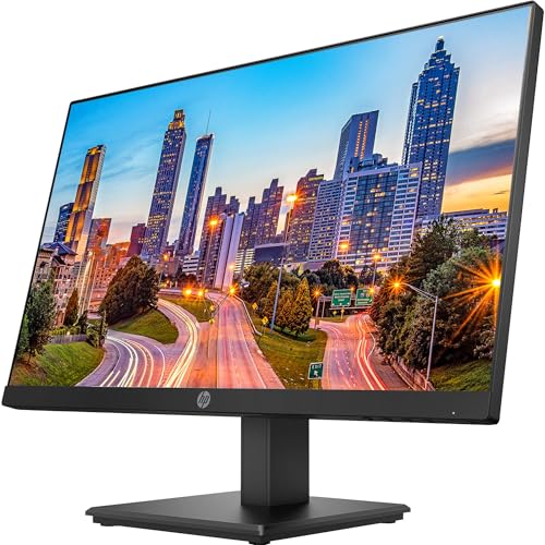 Image of HP P224 21.5 Inch Monitor 2-Pack, FHD 1920 x 1080, LED Backlit, IPS, Vesa Compatible, Anti-Glare, Tilt (HDMI, VGA and DisplayPort) for Home & Office