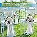 YQYAZL Wedding Aisle Decorations Set of 6 Church Chair Bench Pew Bows for Wedding Ceremony Party Chair Decor with Artificial Flowers Eucalyptus and Ribbons, White(6pcs), 2x2 inch
