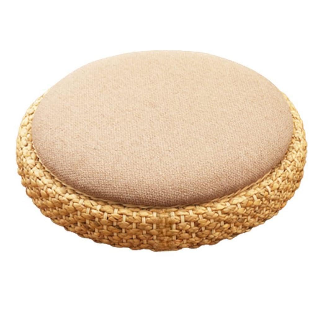 Cojín de meditación redondo tejido a mano, transpirable, japonés, para yoga y meditación, 61 cm de diámetro
