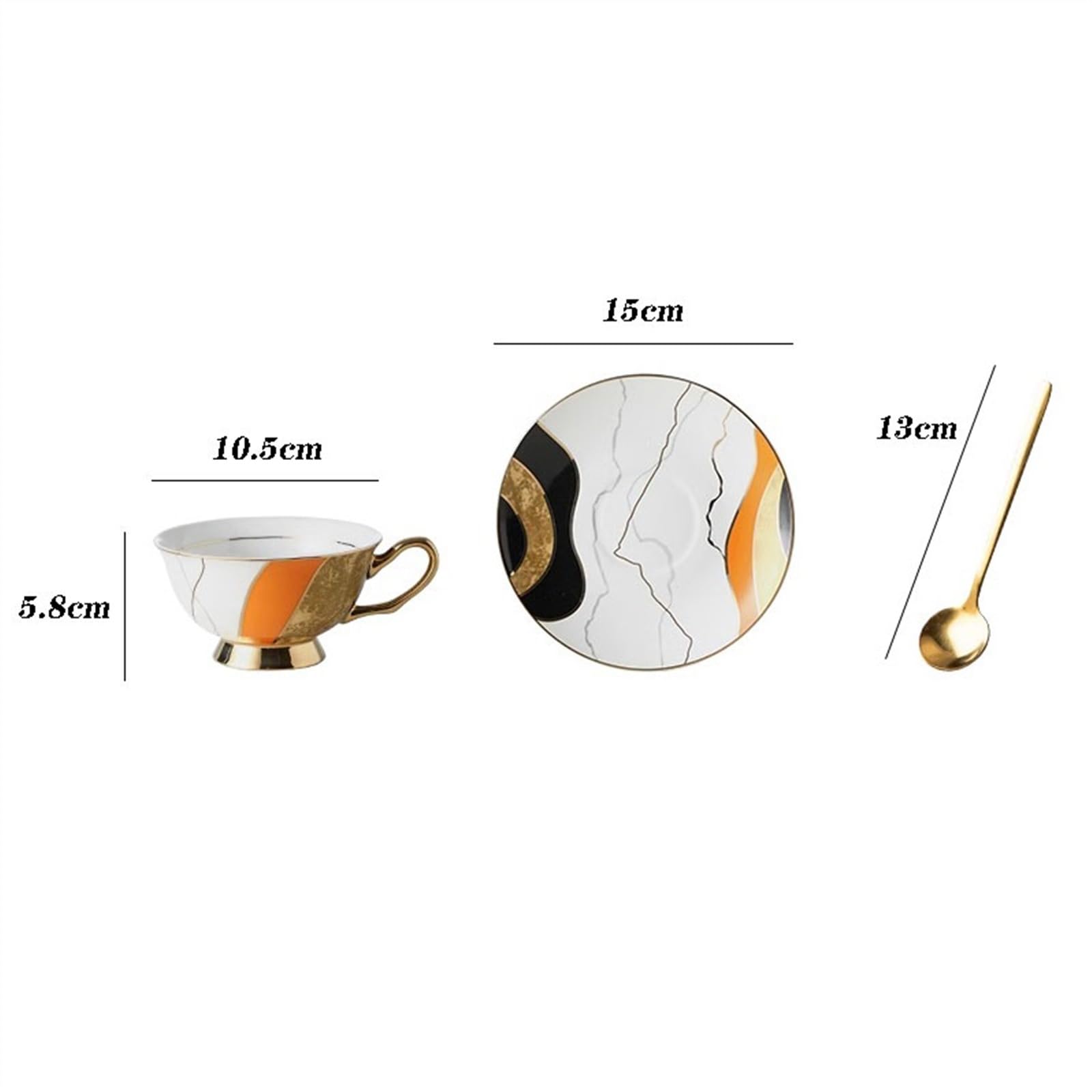 Tasse Tasses Tasse à café en céramique rétro, service thé de l'après-midi porcelaine avec cuillère, léger et luxueux, européen exquis