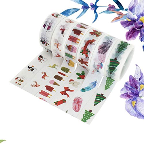 Ciieeo 6 Rolos Fita Adesiva Decorativa De Papel Fitas De Scrapbooking Fita Washi Larga Fita Adesiva