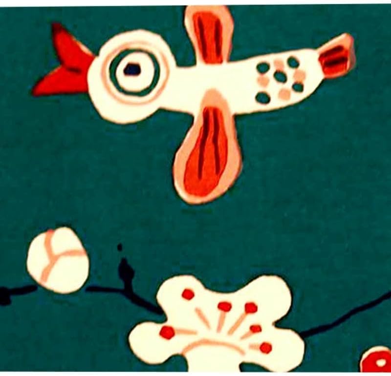 畦地梅太郎鳥と花手刷り木版画 インチ 畦地梅太郎 『鳥と山男』 木