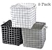 Storage Basket Bins, 3 Pack 12.6 x 12.6 x 12.6 inch Foldable Cloth Cube Organizer with Carry Handles for Linens, Towels, Toys, Drawers, Home Closet, Shelf, Nursery, Cabinet
