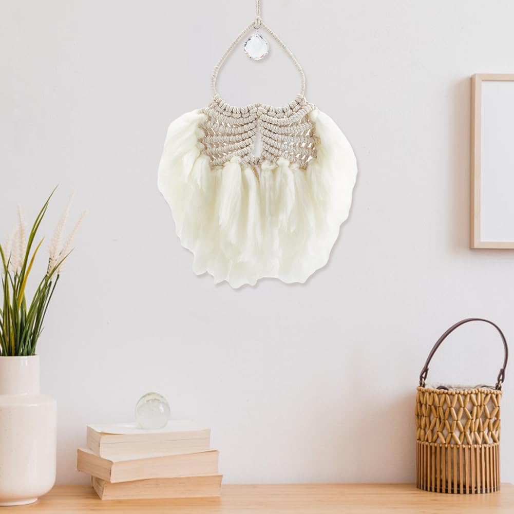 FREEBLOSS Kit fai da te macramè con ali d'angelo, macramè, decorazione da parete, macramè, kit macramè per principianti