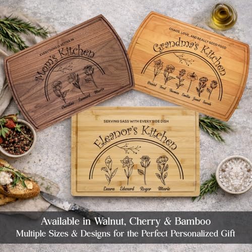 Tabla de cortar rectangular de madera personalizada miniatura 6