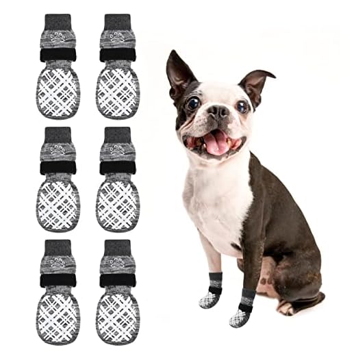BEAUTYZOO Dog Socks to Prevent Licking for Hardwood Floors - Socks for Small Medium Large Dogs - Double Side Grips Traction Control Non Skid Anti Slip Socks for Puppy Doggie Senior Dog, Paw Protector