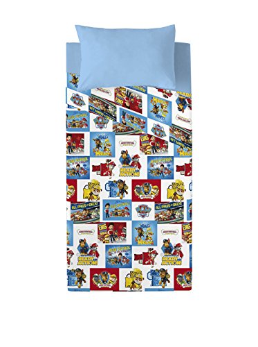 Euromoda Licencias - Juego Sabanas Paw Patrol 2 cama 90 160 x 270 + 145 x 100 cm