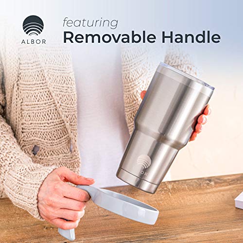 ALBOR 30 Oz Stainless Steel Tumbler 30 Oz Insulated Tumbler With Straw 30oz Stainless Steel Tumbler With Straw 30oz Tumbler With Handle Metal Tumbler With Straw Insulated Cup With Straw