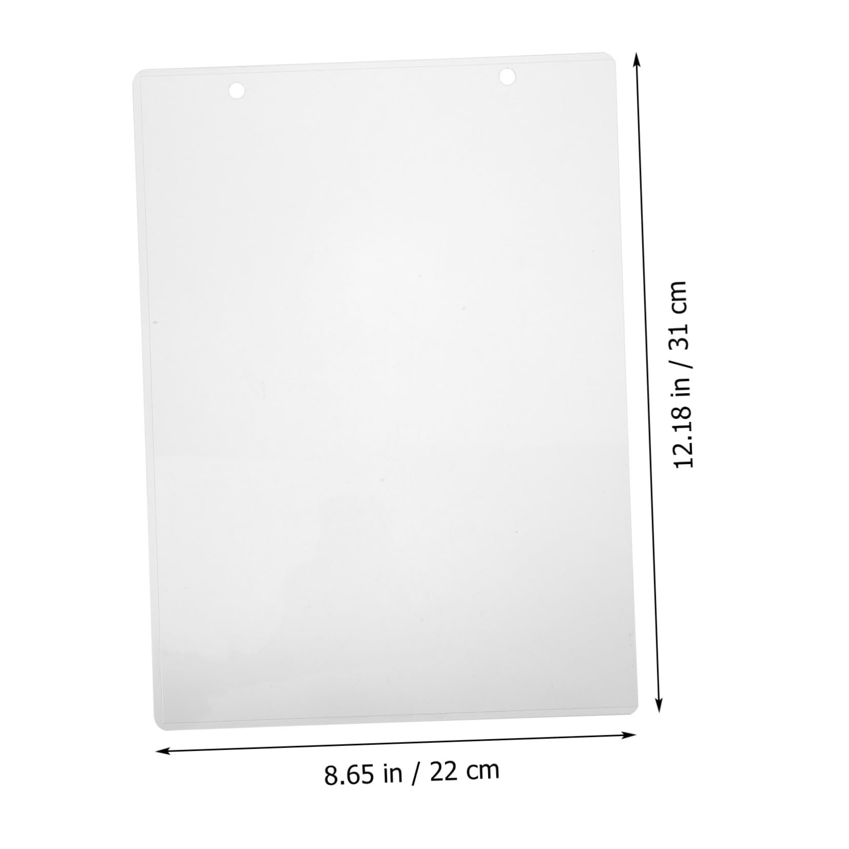 ULTECHNOVO 10 Stück A4 Klarsichthüllen aus Abs Transparente Schutz und Papierhüllen mit Hakenloch 290x213mm für Preisdisplay im Supermarkt