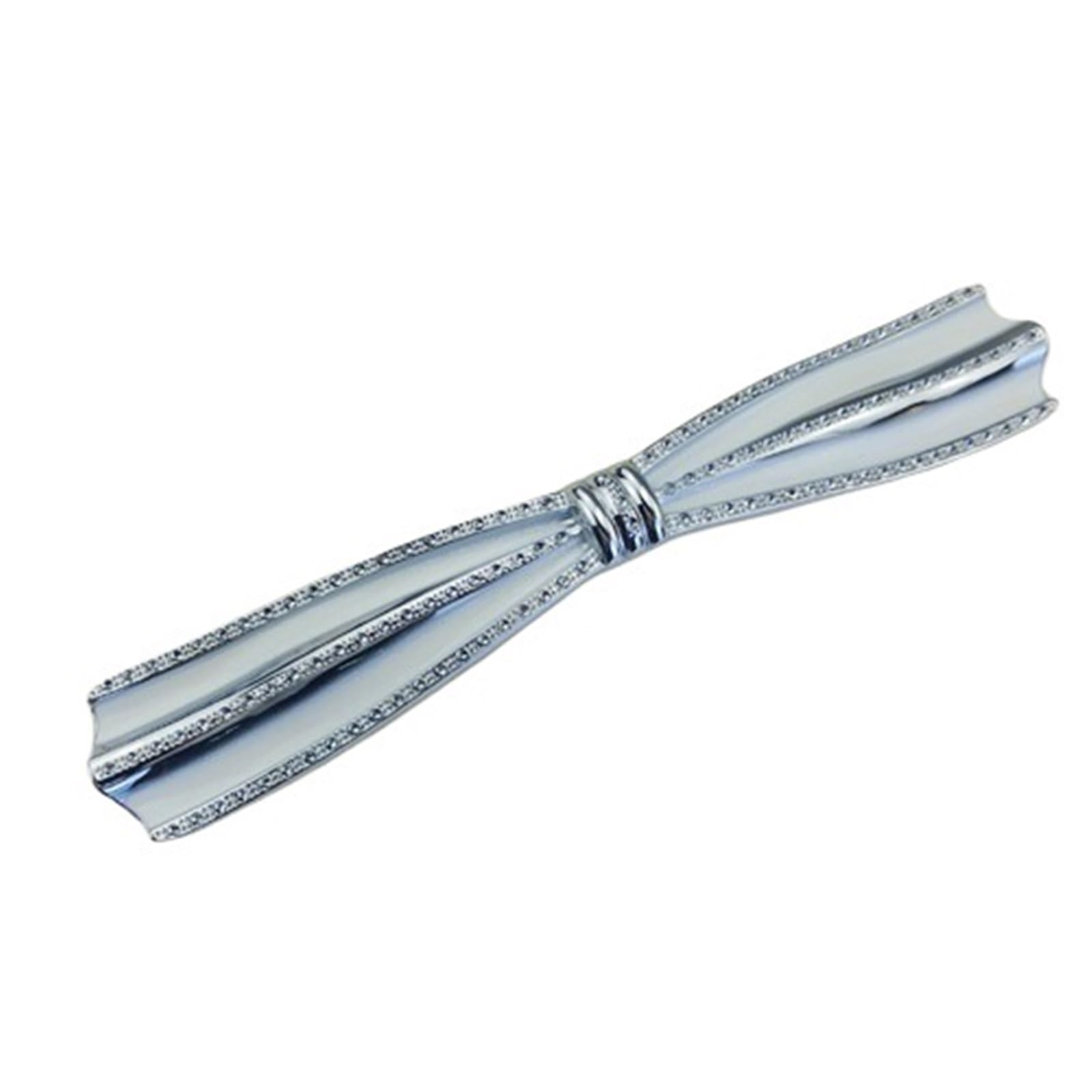 GIYXHU 4 Pcs Bowknot Furniture Handle Kitchen Cabinets Door Knobs Drawer Wardrobe Cupboard Dresser Pulls for Cupboard(Chrome-96mm A)