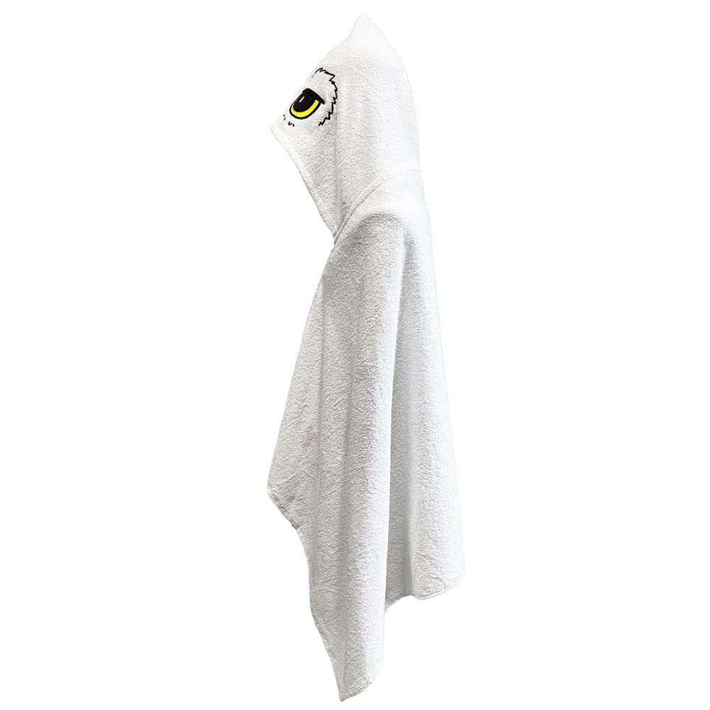 Groovy Uk Harry Potter Hedwig Kapuzenhandtuch für Kinder, Schwarz/Weiß, 70 x 140 cm