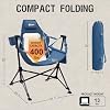 Silla de Camping Tipo Hamaca PORTAL, Respaldo de Malla, 400 lbs Ajustable, Azul 6