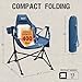 Portal Hammock Camping Chair, Portable Outdoor Swinging Chairs with Adjustable Back and Height for Lawn, Backyard, Patio, Supports 400 lbs, Breathable Mesh High Back, Blue