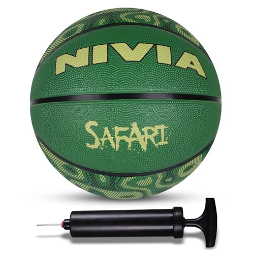 Nivia Safari Basketball, As per Basic Standard, 8 Panels, Butyl T...
