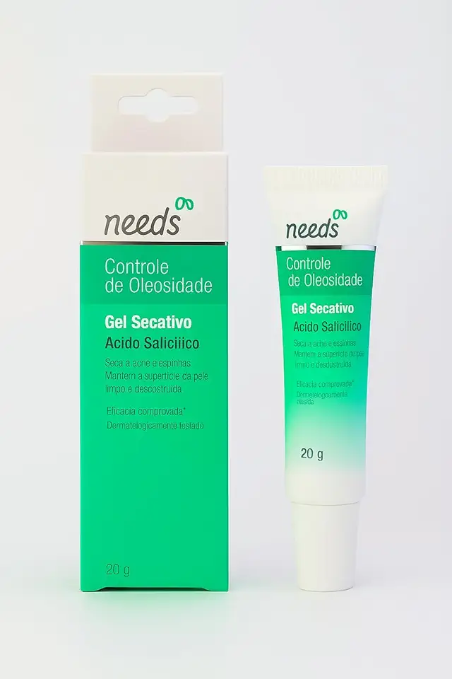 Needs Gel Secativo Controle de Oleosidade, Ácido Salicílico para Acne e Espinhas, 20g
