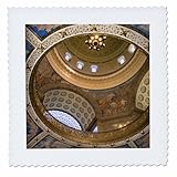 Square dimensions (in inches): 25 L x 25 W, image dimensions (in inches): 23 L x 23 W 100% poloyester; image is soft to touch. Made in USA Edges have pinking shear cut Image will not fade with washing. Image not a transfer, part of material