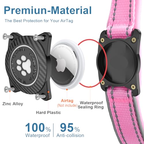 Ytanest Waterproof Airtag Dog Collar, Dog Collar with Apple Air Tag Holder - Image 3
