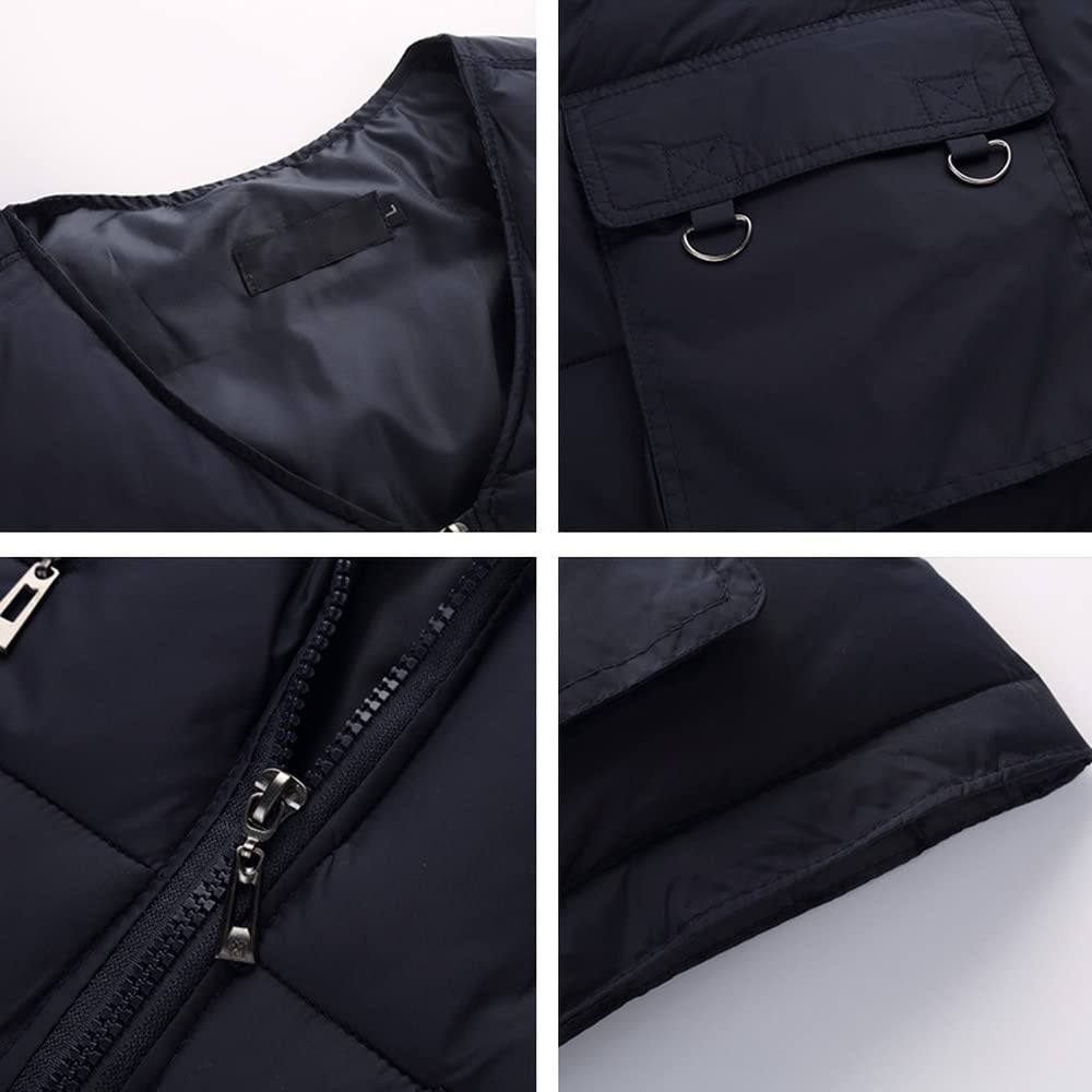 Herenvest met capuchon en rits navy Geographical Norway Ginam (3