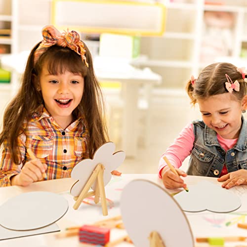 24 Packs Canvases For Painting, Multi Shapes Canvas For Painting Bulk Blank Love Painting Canvas Boards Panels With Mini Easels Sponge Paint Brush Palettes For Kids Art Acrylic Oil Painting Watercolor #TOP5