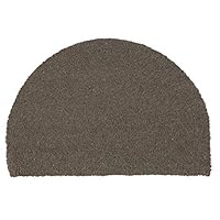 Nicola Spring Half Moon Coir Door Mat - 60 x 40cm - Grey - Decorative Indoor Front Door Floor Mat Entry Dirt Trapper Rug Outdoor Boot Scraper Non Slip Backing Doormat