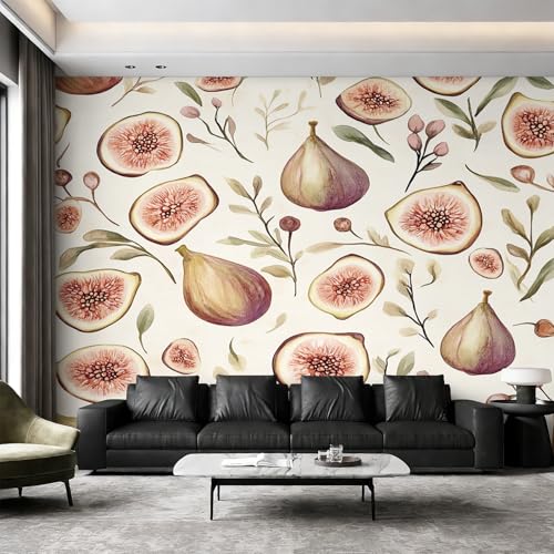 Papier peint panoramique fruit et figue botanique 350x256 cm