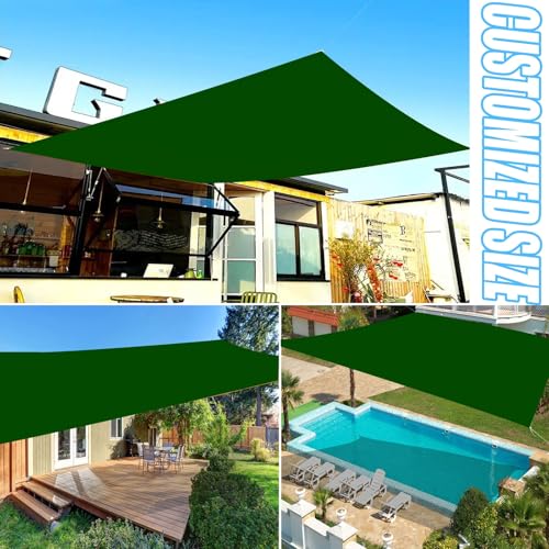 Toldo vela impermeable rectangular con protección UV contra viento para exteriores 3