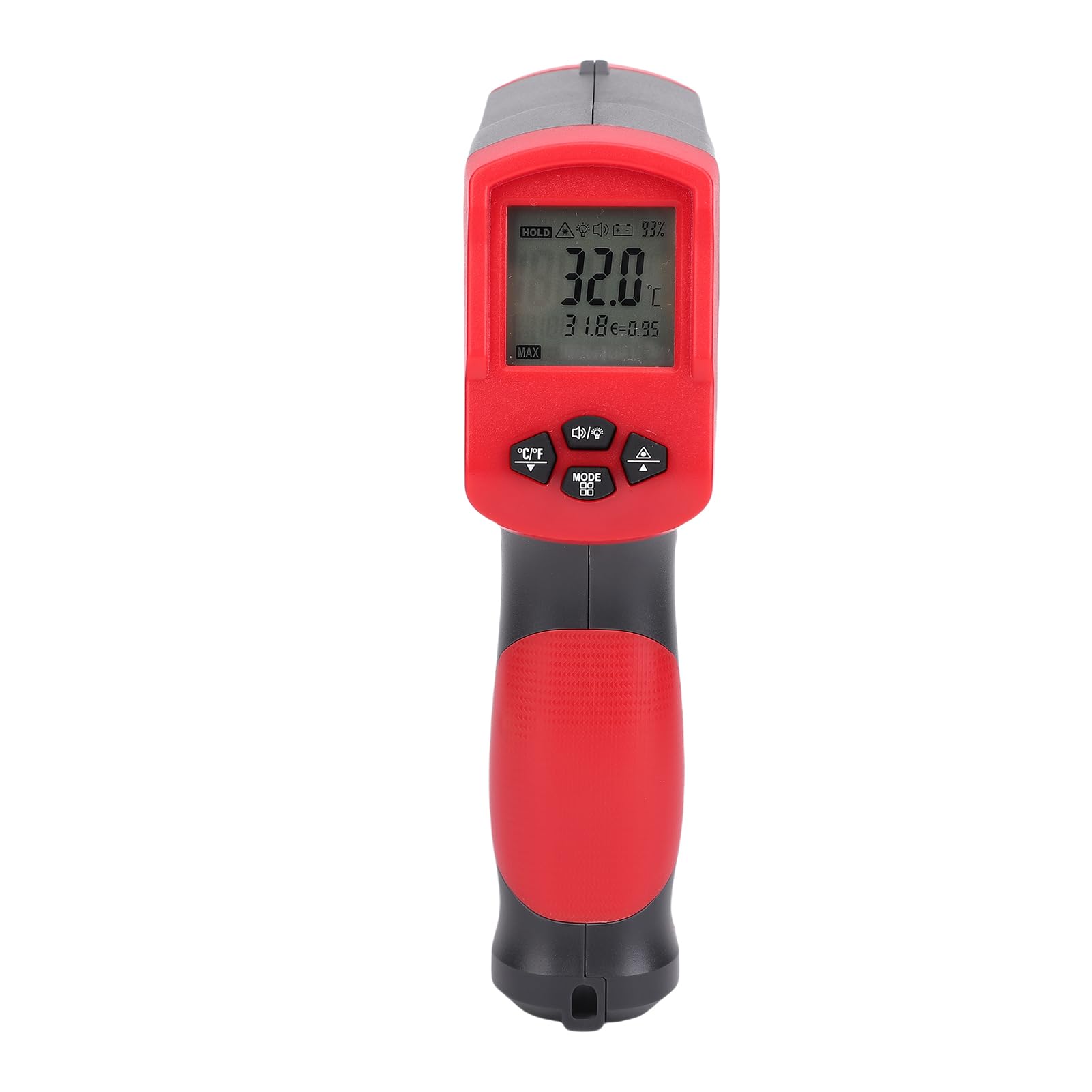 ViaGasaFamido Termometro a Infrarossi, Materiale ABS con Retroilluminazione LCD, Strumento di Misurazione della Temperatura Senza Contatto per Cucina e Uso Automobilistico (KM-IT1200ST -50~1200°C