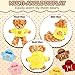 Junkin 5 Pcs Bear Doll Clothes Stuffed Animal Clothing Accessories Cotton Plush Toy Clothes Bear Sweater Outfit Fit Most 14–18 Inch Bears Animal Plush Dolls Gifts(Pink,Blue,Red,Yellow,Brown,Cute)