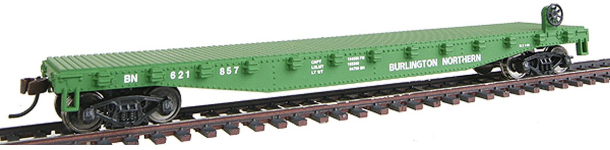 HO Scale Model Burlington Northern Flatcar