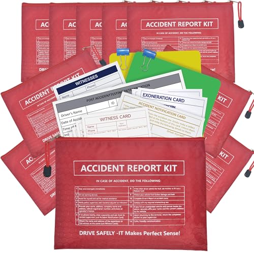 How to Settle Your Car Accident Claim Without a Lawyer: Proven Steps 2 10 Pack Waterproof Vehicle Accident Report Kit in Vinyl Pouch 6.9 * 9.3inch Car Accident Kit Driver's Vehicle Inspection Report Helps Drivers Collect Organize and Report Vehicle Accident Information