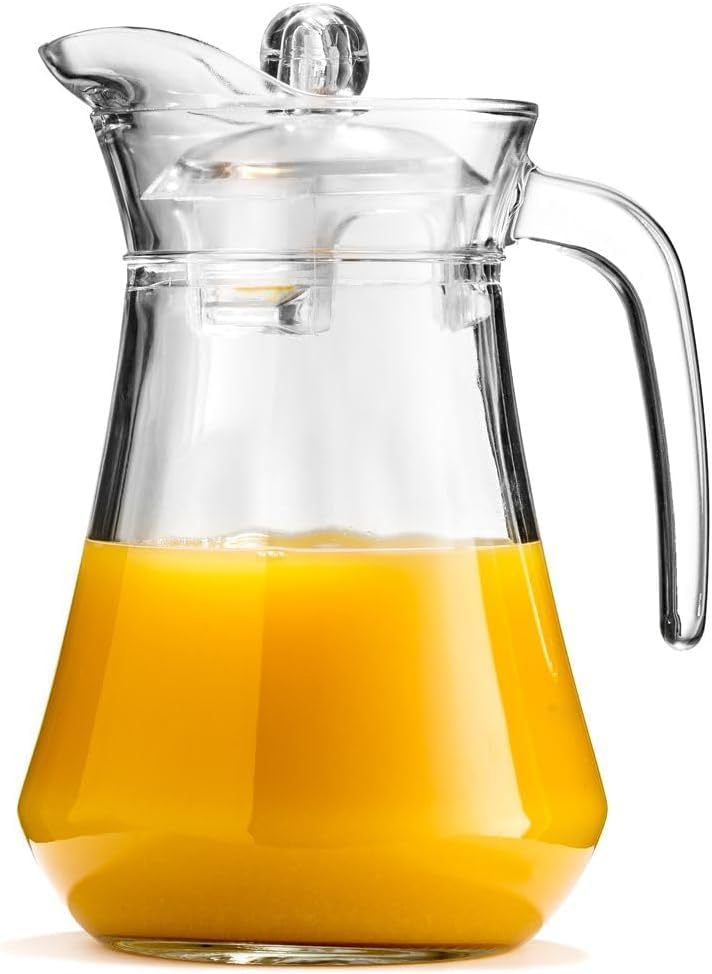 Karaf Glas met Deksel Smal voor Koelkast 1,8 l - Kan