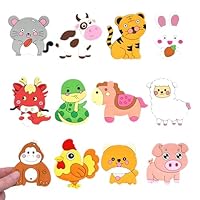 12PCS Magnetic Animals, Fridge Magnets for Kids, Cute Cartoon Farm Animals Fridge Refrigerator Magnet, Educational Cute Fridge Magnets for Toddlers Learning and Play
