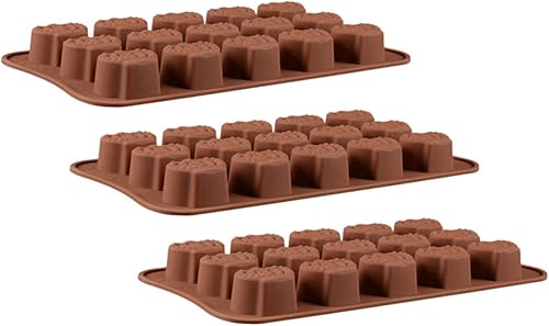 TEHAUX Molde de silicona para corona, moldes de goma de silicona, moldes para dulces, moldes de silicona antiadherentes, barra de energía, molde de