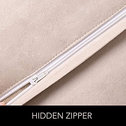 Peshtemania Dark Beige Fluffy Pillows (2Packs 18"X18") Cute Faux Fur Pillow Case Decorative For Couch Sofa Fuzzy Throw Pillows Covers For Bedroom Living Room Decor And Car Cushion #TOP6