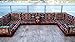 Premium U Shaped Arabic Sofa Set, Maroon Floor Cushions, Arabic Seating Floor Sofa, Backrests, Moroccan Sofas, Arabic Majlis (U Sofa Full Set)