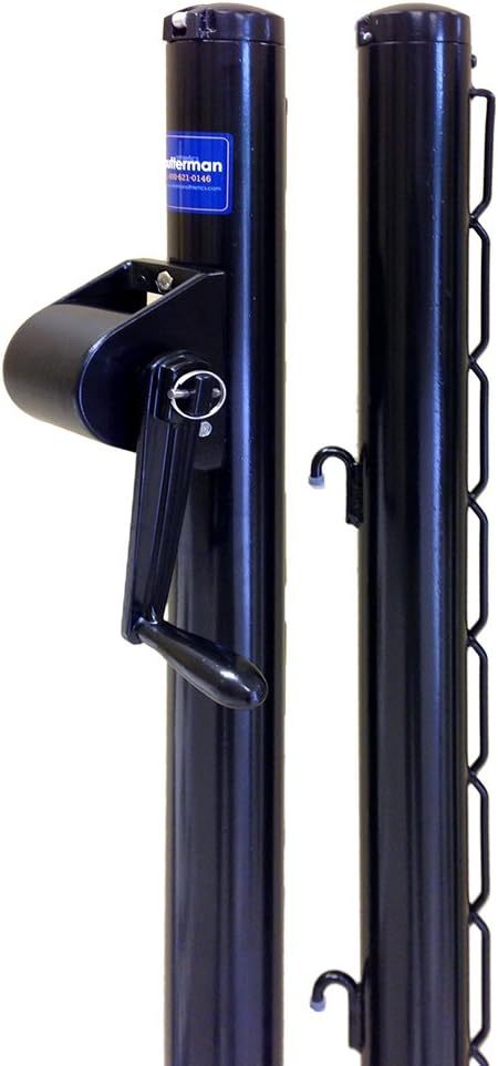 Premium External Wind 2-7/8" Tennis Net Post Set (Black)