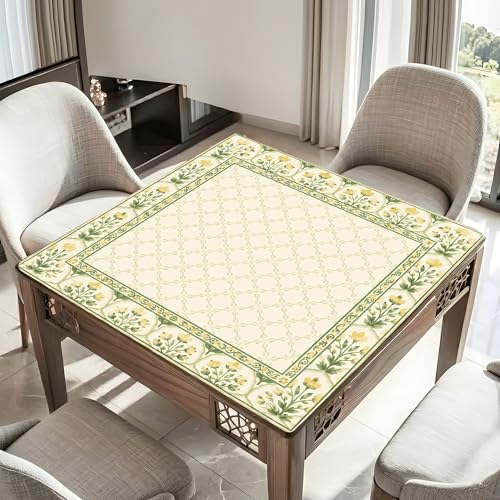 Tapete floral Mahjong para mesa, varias medidas cuadradas miniatura 7