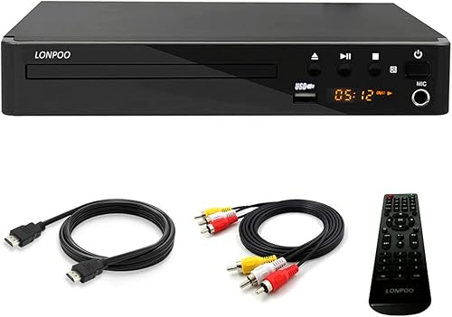 LP-099 Multi Región Código Zona Libre PALNTSC Reproductor de DVD HD Reproductor de CD con salida HDMI AV y control remoto y entrada USB y entrada