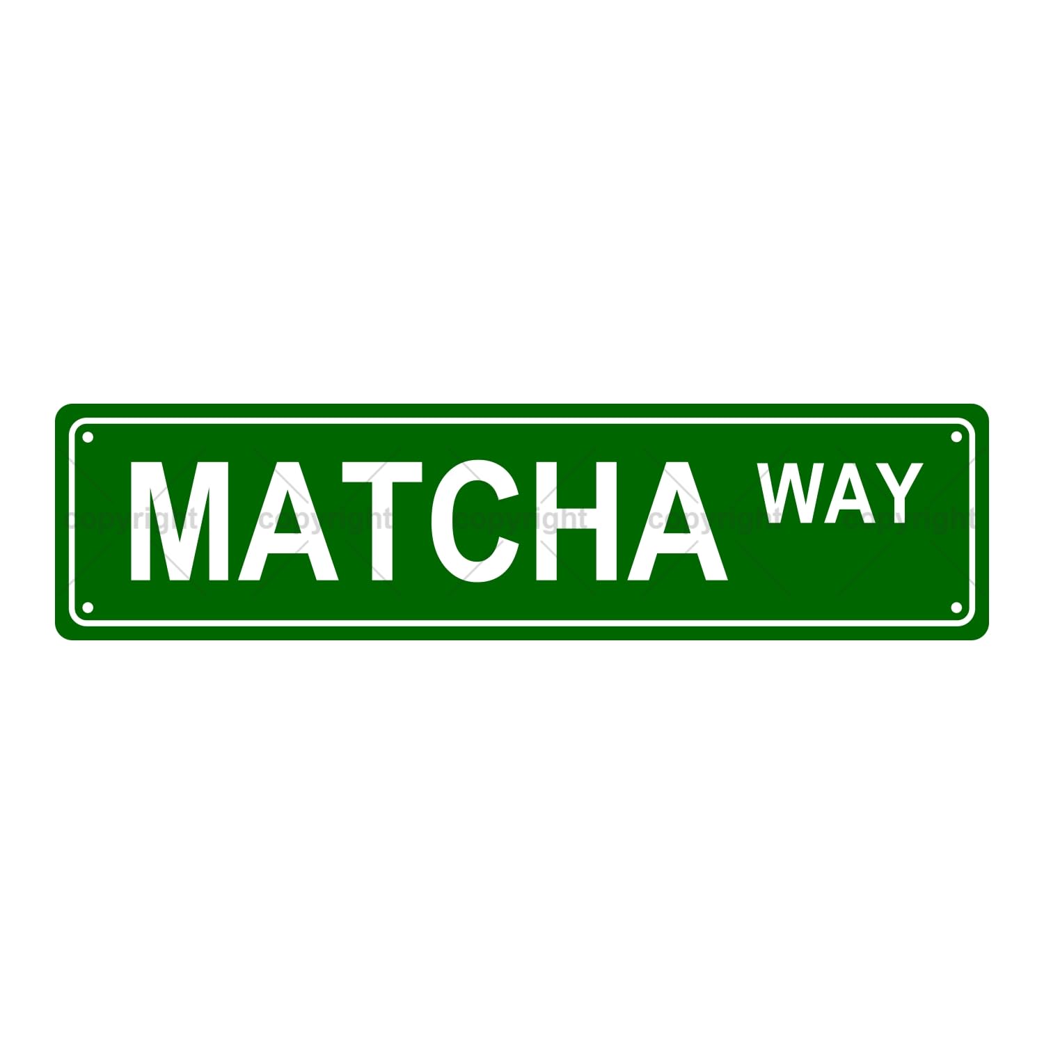 Matcha Way Eating Metal Tin Street Sign Bar Cafe Garage Cave Home Room Wall Bathroom Farmhouse Garden Porch Patio Decor,4x16 Inch