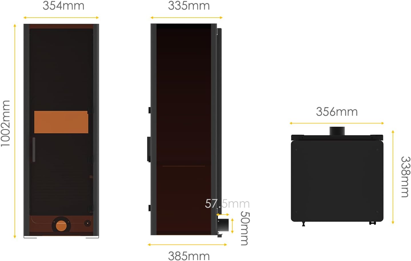 Cloudray Protective Cover Fiber Laser Enclosure 14"W x 39.5"H, Compatible with 800mm Lift Column Table, Safety Cover for Laser Engraver Cutter Machine