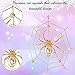 Matashi Christmas Decorations Spider On Web Ornament 24K Gold Plated Crystal Studded - Miracle Tinsel Legend Story,Tree Décor, Perfect for Christmas Gifts, Holiday Gifting, Seasonal Home Accents