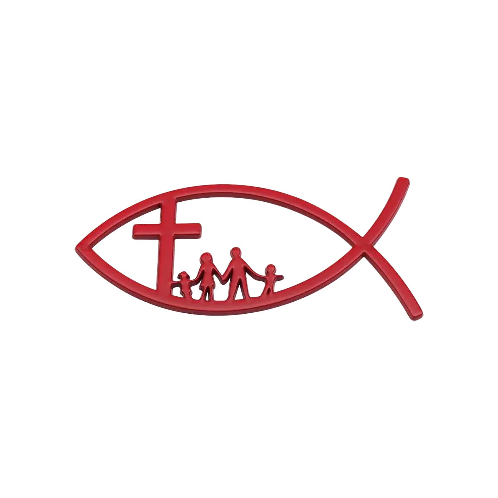 Automotive Fish Badge Adhesive Metal Decal Car Fish Decal Sticker Emblems Sticker Car