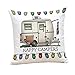 Premium-Qualität Happy Campers weiches Leinen Kissen Sofa Fall Taille Throw Kissenbezug Home Decor - 7Carry Stone