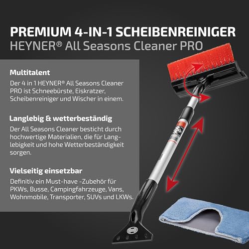 HEYNER® Eiskratzer 4in1, faltbarer Scheibenreiniger mit 20 cm – Ansicht 2