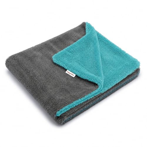 Image of Microfiber Cloth (Pack of 1) - 60x40 cms - 1200 GSM | Thick Lint & Streak-Free Multipurpose Cloths - Automotive Microfibre Towels for Car, Bike Cleaning, Washing & Detailing (Grey)